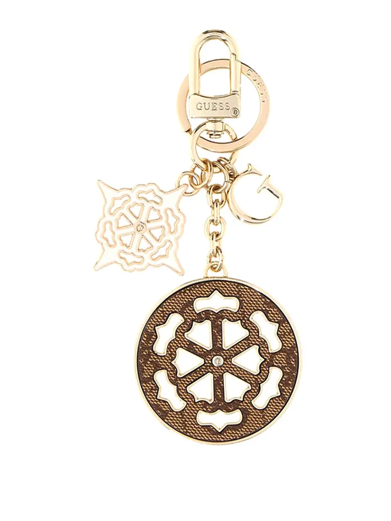 Guess Portachiavi Ella Logo - Beige