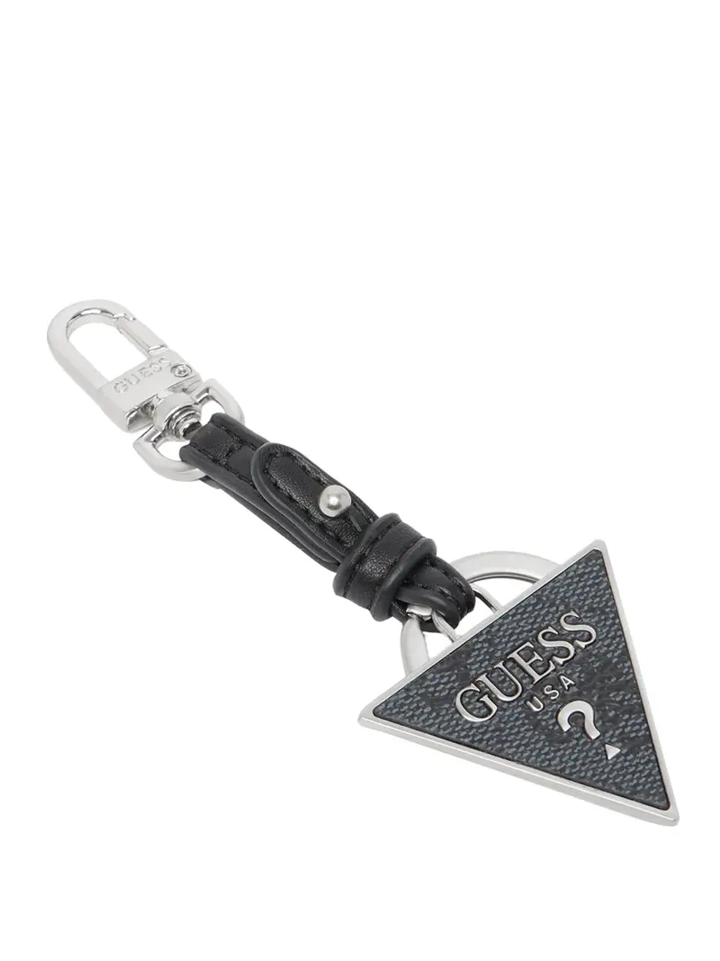 Guess Portachiavi Metal Triangle Keyring - Dark Black