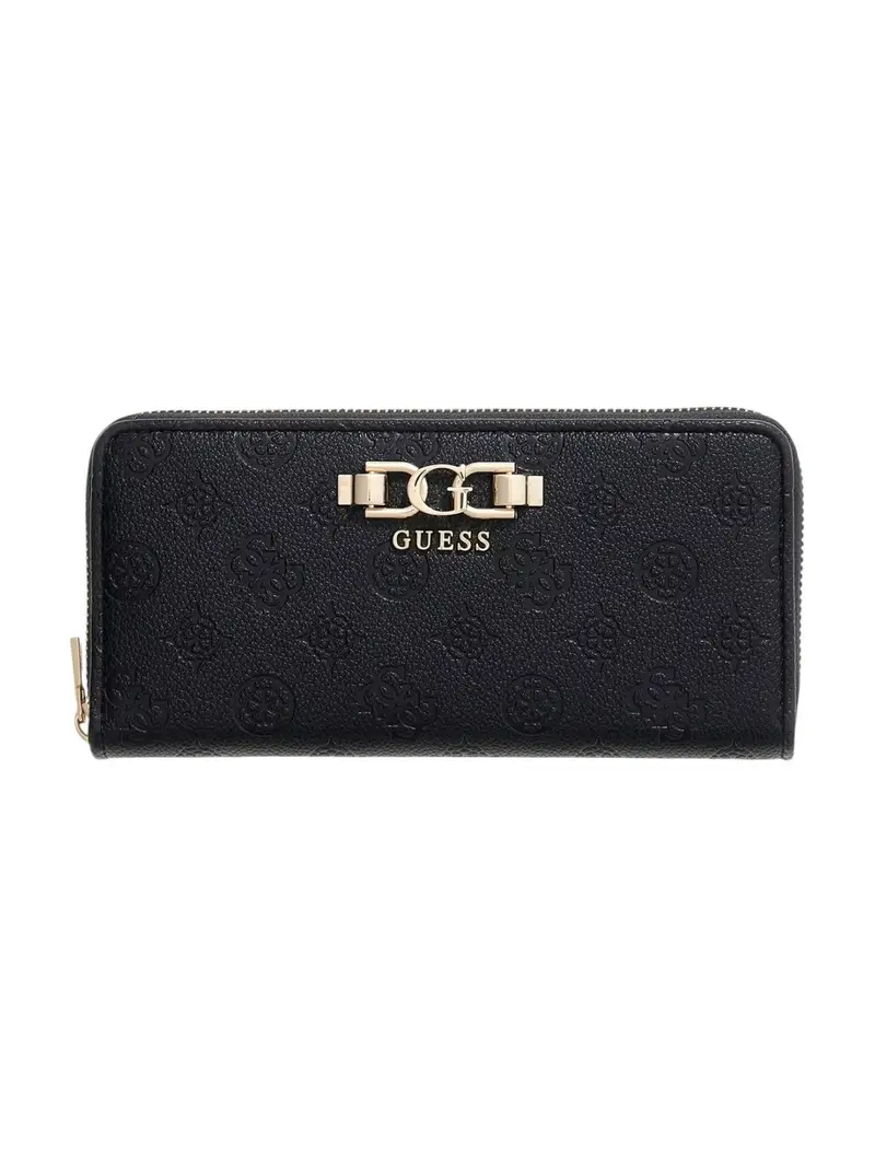 GUESS Portafoglio Donna ANISE SLG LARGE ZIP AROUND SWPD99 16146 BLO BLACK LOGO