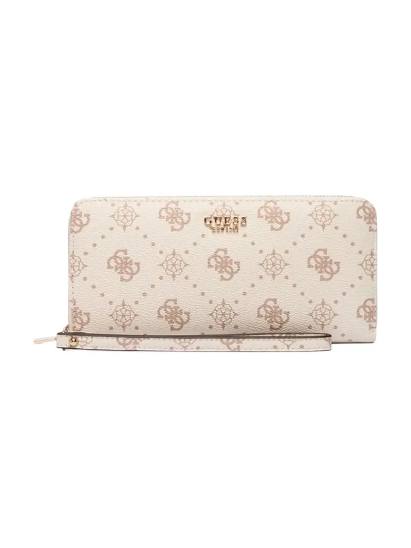 GUESS Portafoglio Donna CARRIE LOGO SLG LRG ZIP AROUND SWGP98 98146 VNO VANILLA LOGO