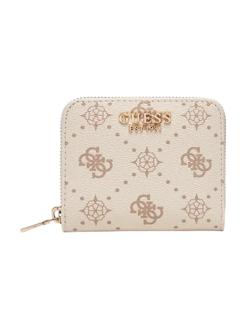 GUESS Portafoglio Donna CARRIE LOGO SLG SML ZIP AROUND SWGP98 98137 VNO VANILLA LOGO