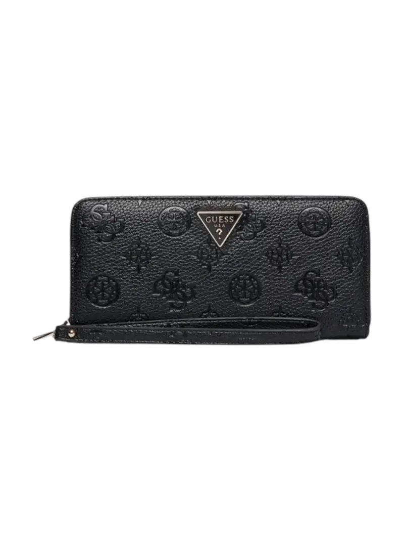 GUESS Portafoglio Donna CRESIDIA II SLG LRG ZIP AROUND SWPD98 88146 BLO BLACK LOGO