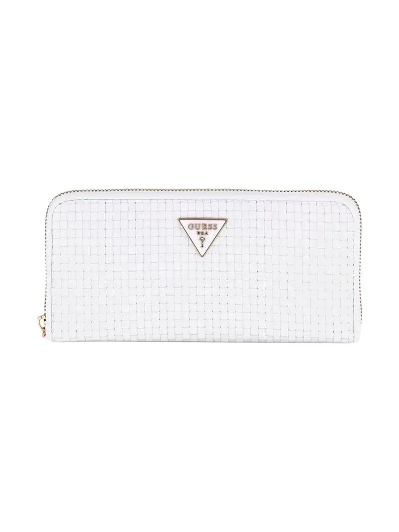 GUESS Portafoglio Donna Etel Slg Large Zip A SWWG92 19460 WHI Bianco