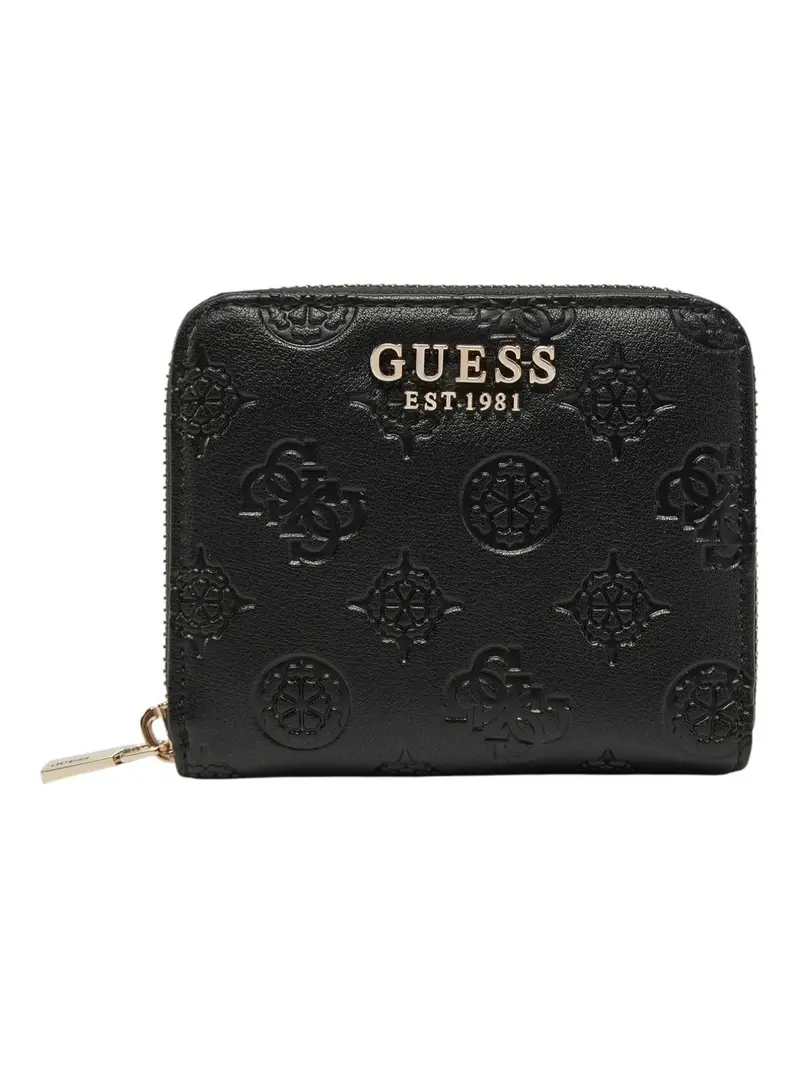 GUESS Portafoglio Donna GERTY SLG SMALL ZIP AROUND SWPD95 29137 BLA Nero
