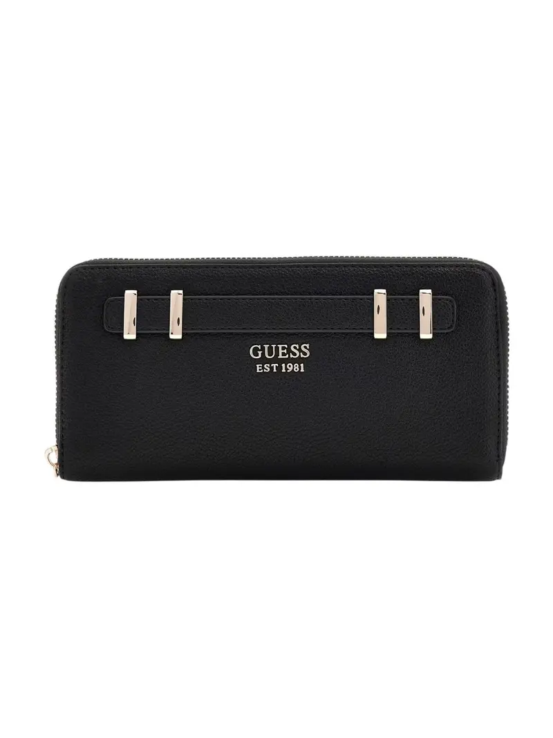 GUESS Portafoglio Donna GREGORIA SLG LARGE ZIP AROUND SWBG85 46146 BLA BLACK