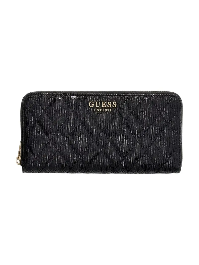 GUESS Portafoglio Donna ISEMAY SLG LARGE ZIP AROUND SWGG96 28146 BLA BLACK