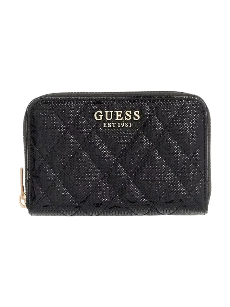 GUESS Portafoglio Donna ISEMAY SLG MEDIUM ZIP AROUND SWGG96 28140 BLA BLACK