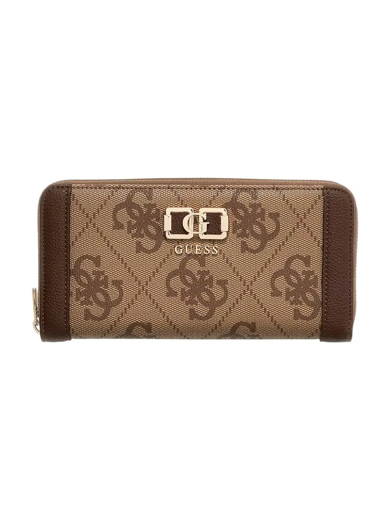 GUESS Portafoglio Donna KARNILLA LOGO SLG LRG ZIP ARND SWOS99 01146 LGW LATTE LOGO/BROWN
