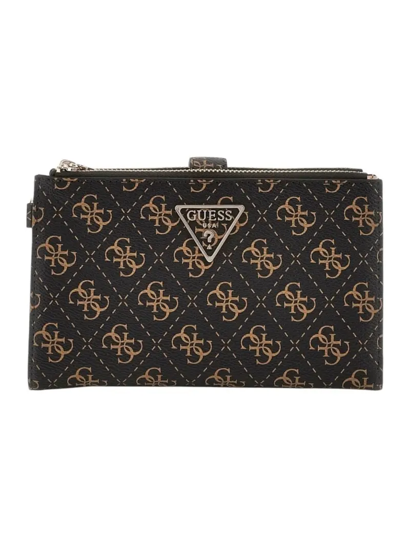 GUESS Portafoglio Donna LAUREL SLG DBL ZIP ORGANIZER SWQE85 00157 BNL Marrone