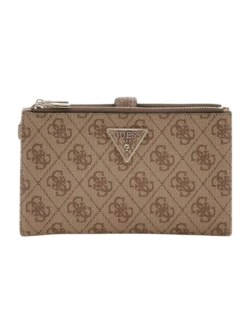 GUESS Portafoglio Donna LAUREL SLG DBL ZIP ORGANIZER SWSG85 00157 LTL Marrone