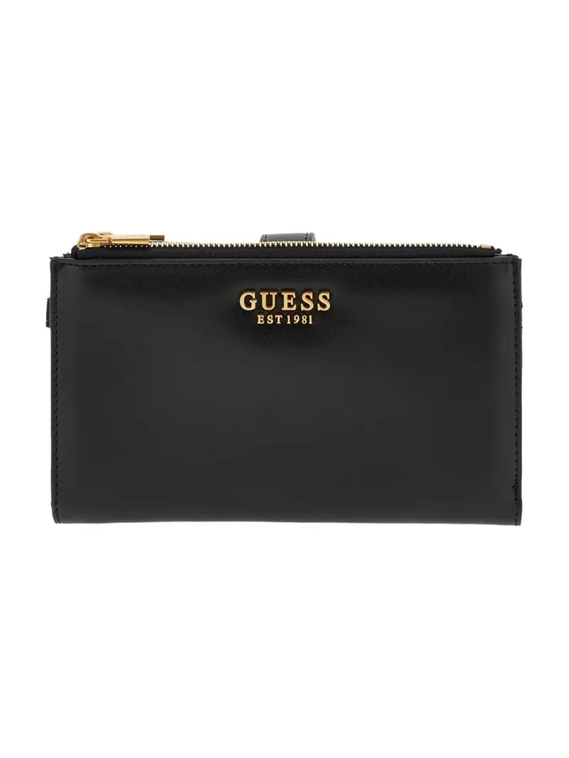 GUESS Portafoglio Donna Laurel Slg Large Zip SWVA85 00570 BLA Nero