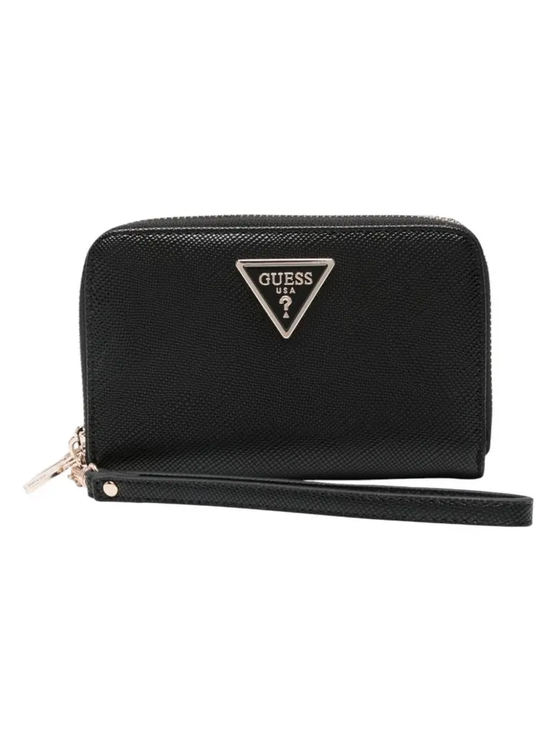 GUESS Portafoglio Donna LAUREL SLG MEDIUM DOUBLE ZIP SWZG85 00164 BLA Nero