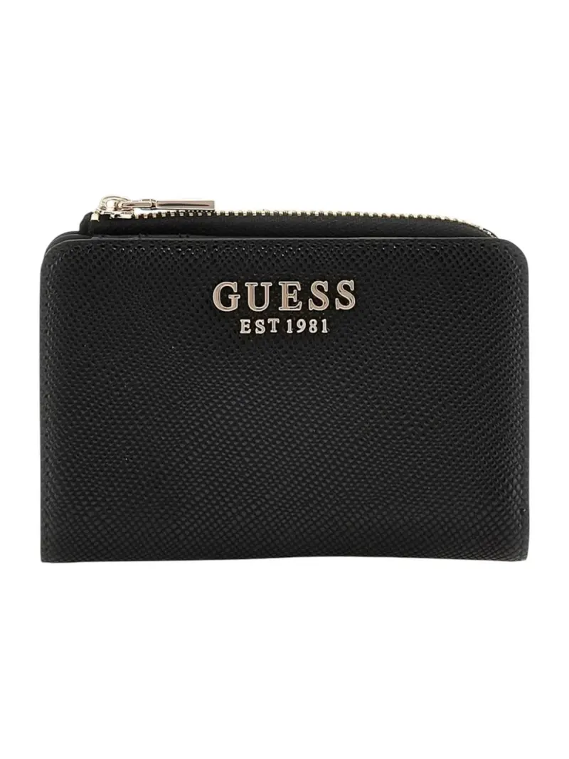 GUESS Portafoglio Donna LAUREL SLG ZIP ARND CARD CASE SWZG85 00156 BLA Nero