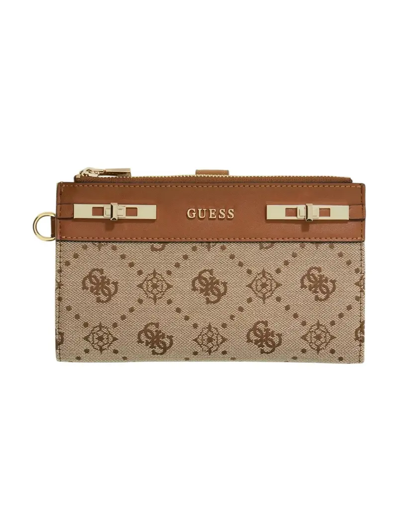 GUESS Portafoglio Donna MELINDA LOGO SLG DBL ZIP ORNZR SWJP99 02157 LTL LATTE LOGO