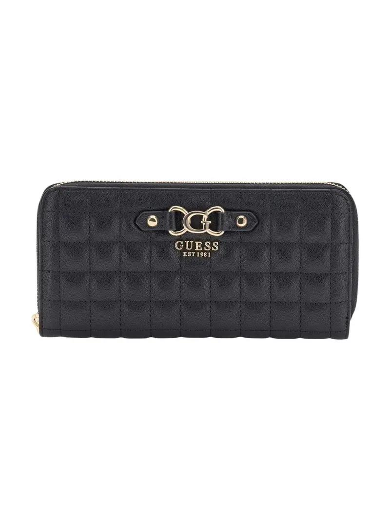 GUESS Portafoglio Donna NADIRA SLG LARGE ZIP AROUND SWQG84 24146 BLA BLACK