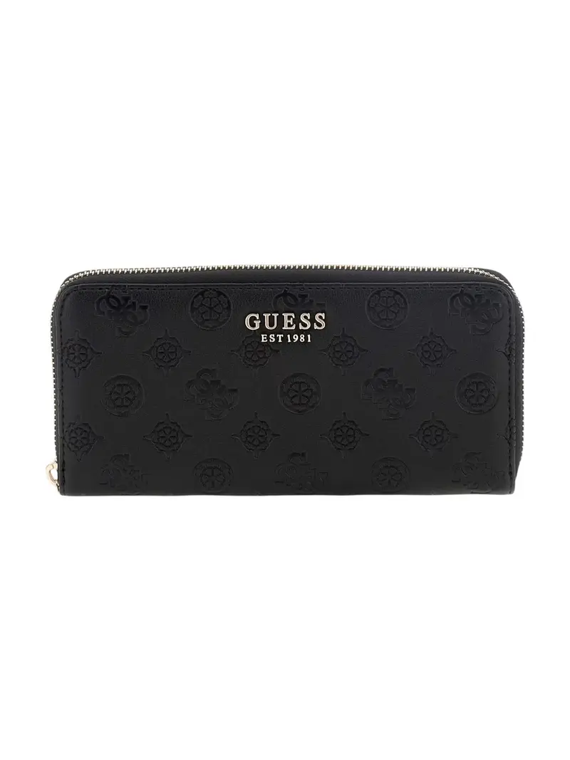 GUESS Portafoglio Donna PHOEBE SLG LARGE ZIP AROUND SWPD96 65146 BLO BLACK LOGO
