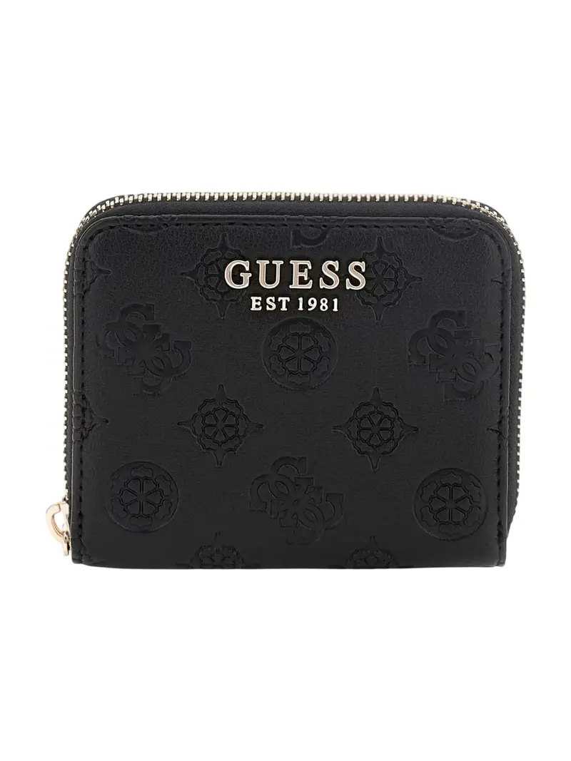 GUESS Portafoglio Donna PHOEBE SLG SMALL ZIP AROUND SWPD96 65137 BLO BLACK LOGO