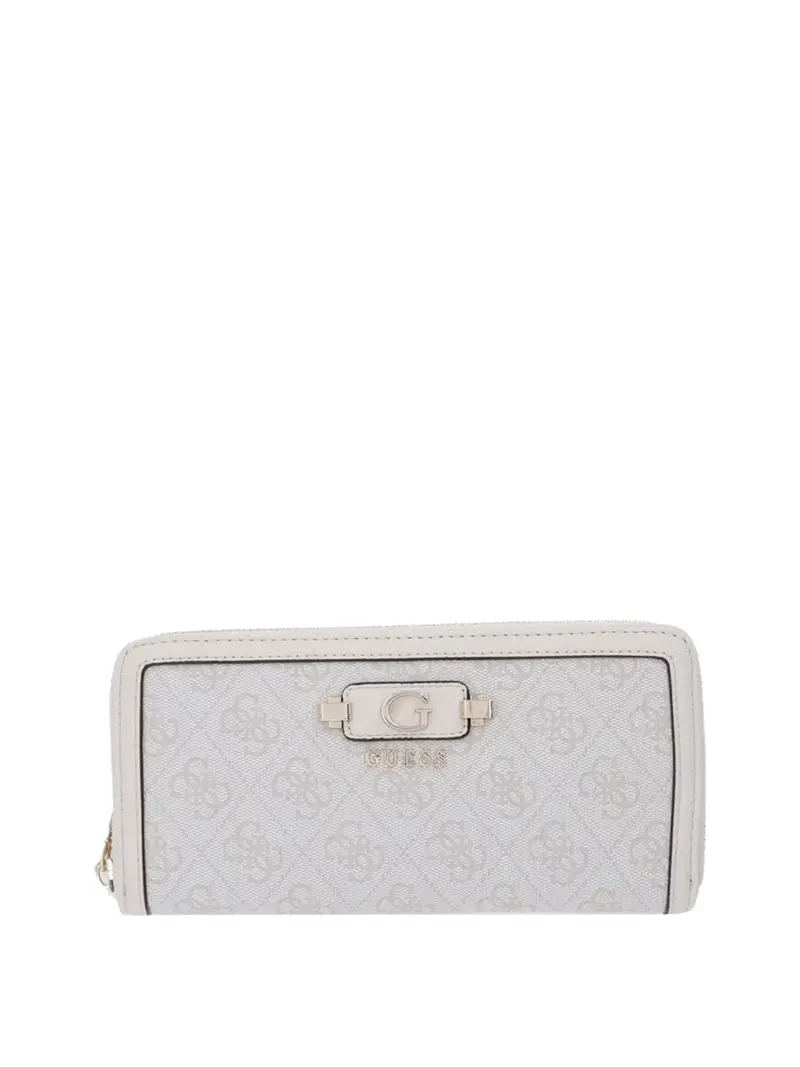 Guess Portafoglio Lindsey Slg Large Zip Around - Bone