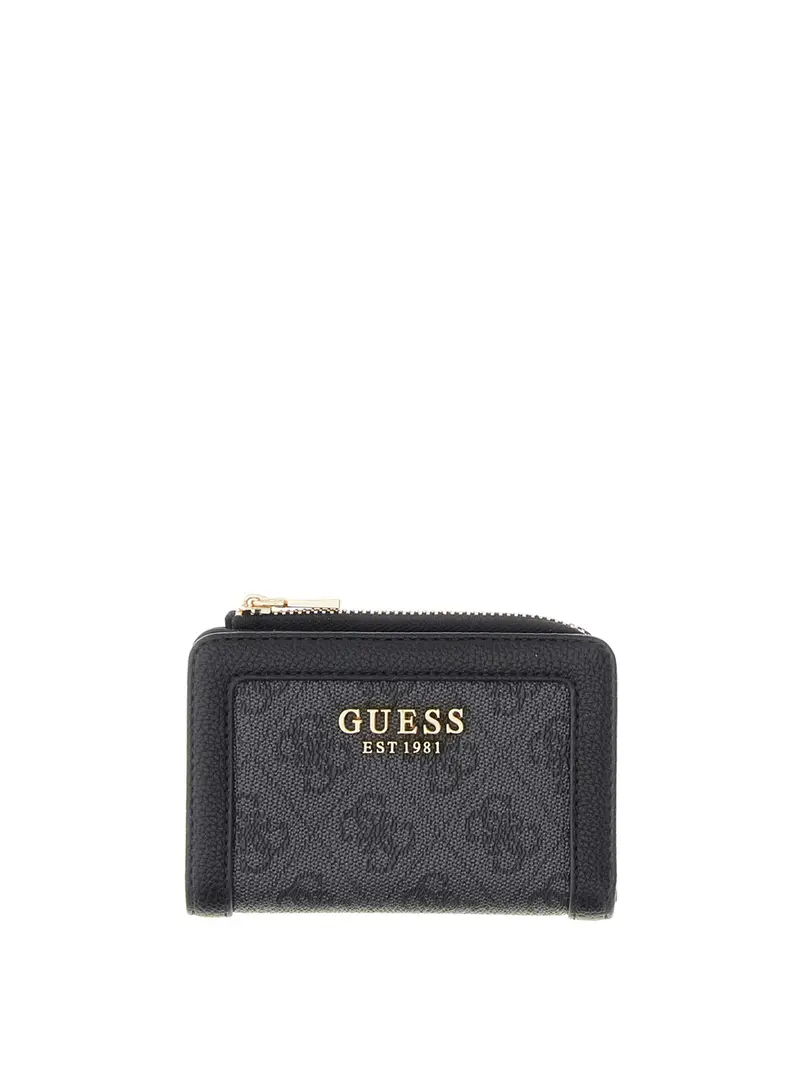 Guess Portafoglio Lindsey Slg Zip Arnd Card Case - Coal