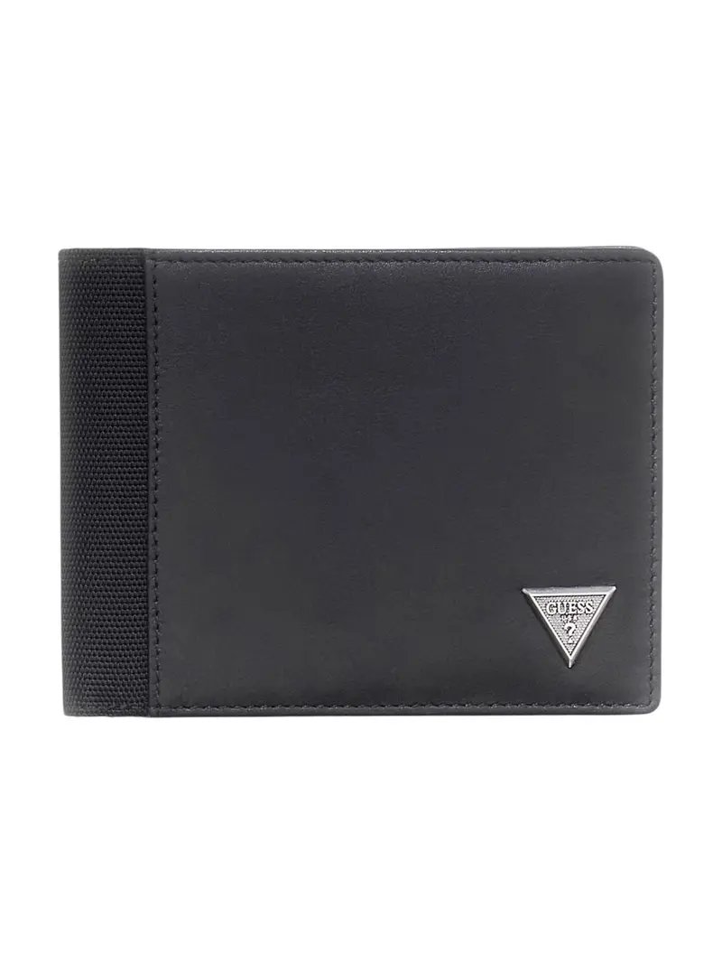 GUESS Portafoglio Uomo BERNA BIFOLD M SMBEHN LEA20 BLA BLACK