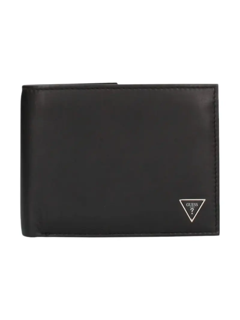 GUESS Portafoglio Uomo FIRENZE BLFLD W COIN POCKET SMFISE LEA20 BLA Nero