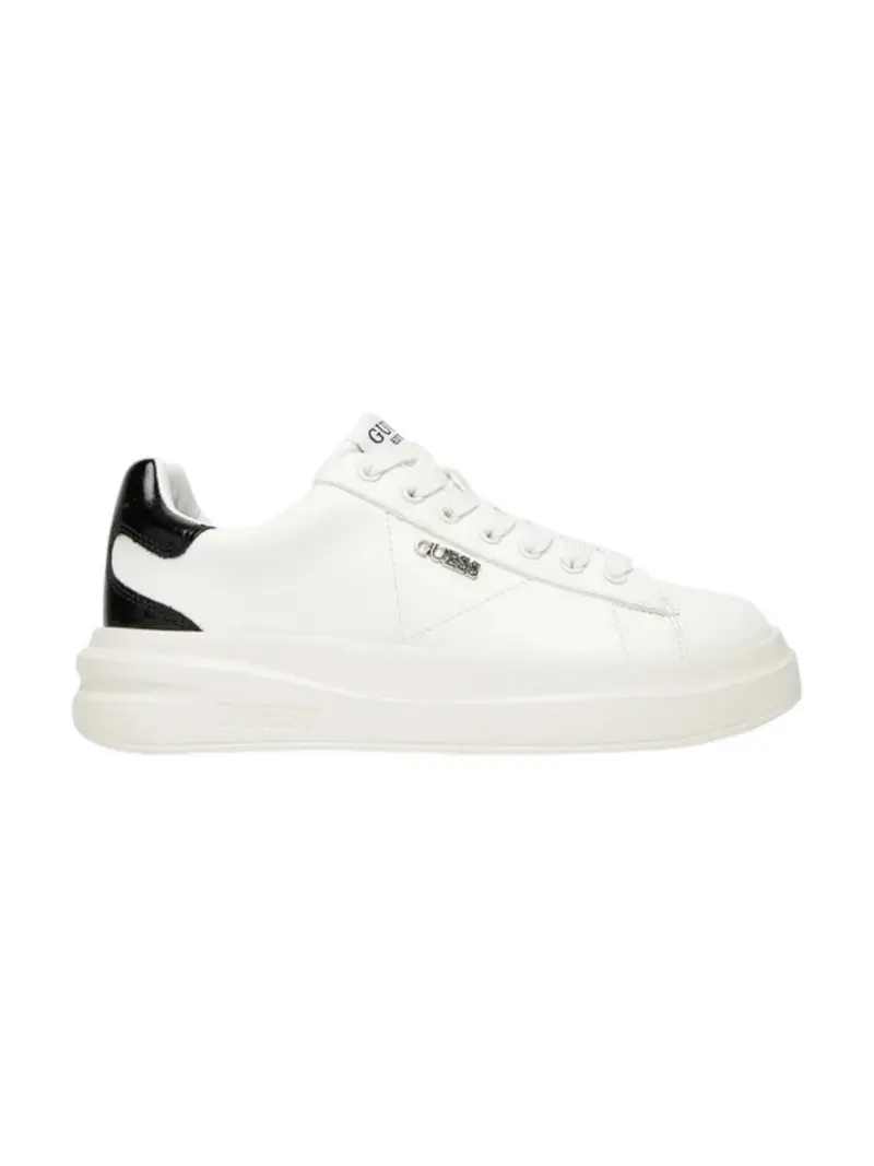 GUESS Sneaker Donna ELBINA10 FLFE10 PEL12 WHIBL WHITE BLACK