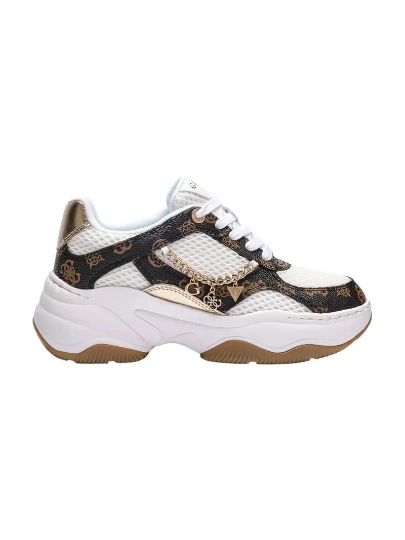 GUESS Sneaker Donna HARPAA FLPHAR FAL12 WHIBR WHITE BROWN