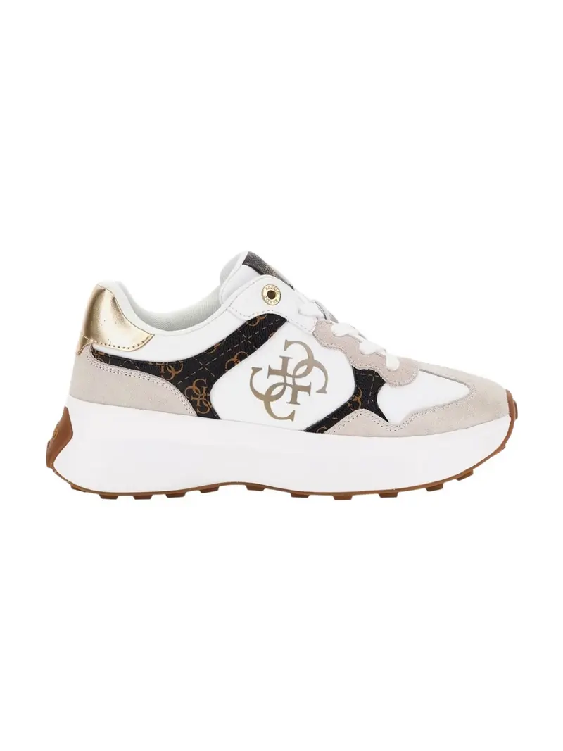 GUESS Sneaker Donna LUCKEI FLPLUC PEL12 WHIBR Bianco
