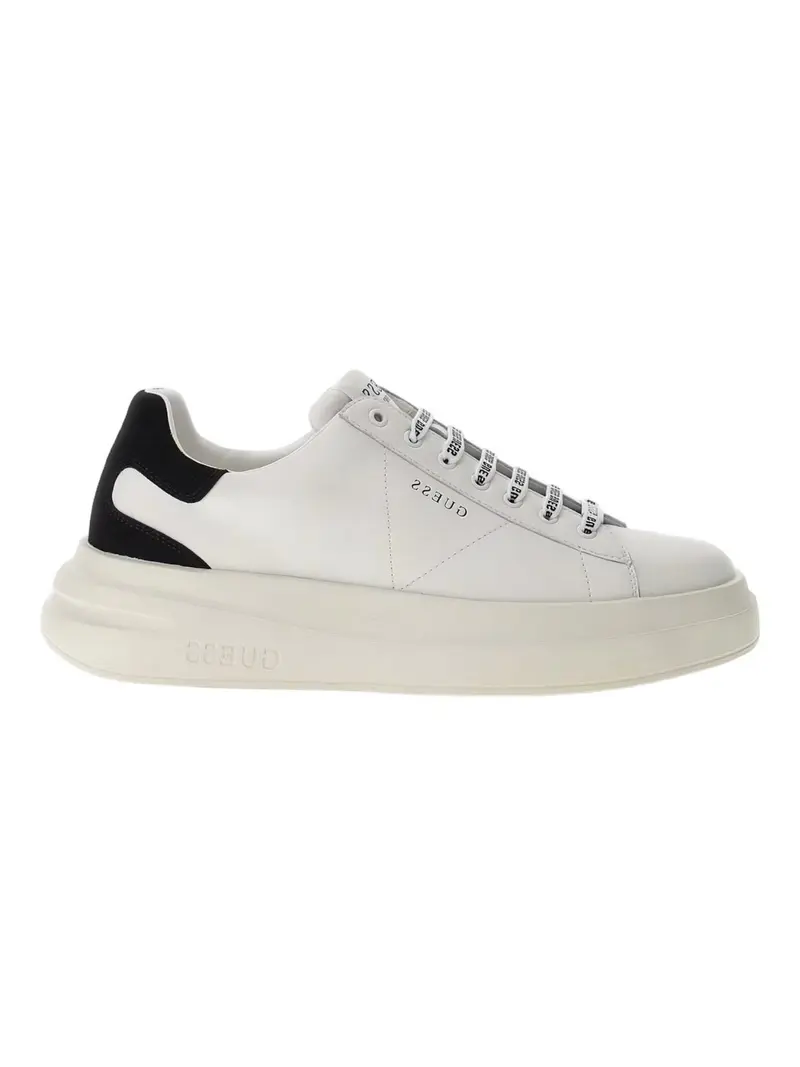 GUESS Sneaker Uomo ELBA FMPVIB SUE12 WHIBK WHITE BLACK