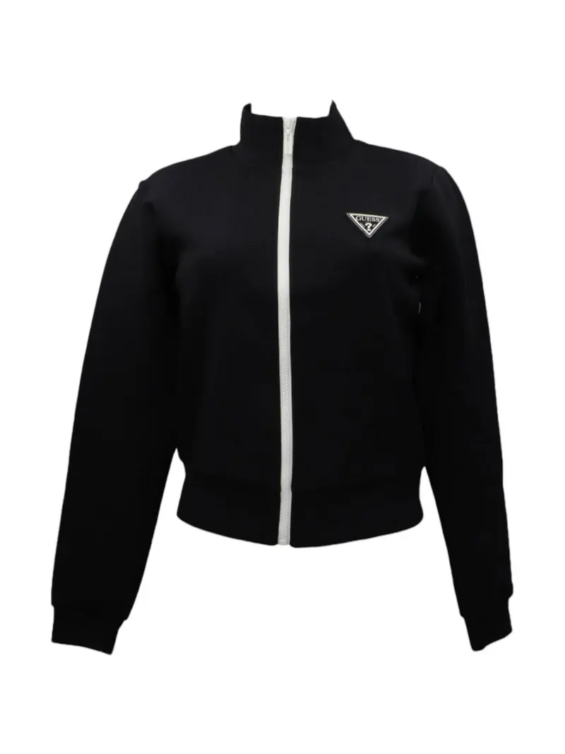 GUESS SPORT Felpa Donna ANN FULL ZIP SWEATSHIRT V3BQ12 KBCK2 JBLK Nero