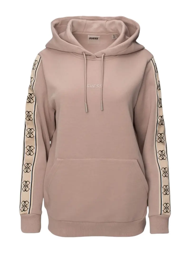 GUESS SPORT Felpa Donna CARLA HOODED SWEATSHIRT V4YQ11 KB3P2 G4Q9 Rosa