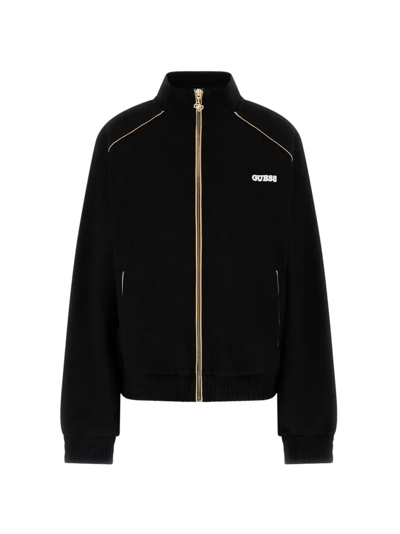 GUESS SPORT Felpa Donna GEORGIA HIGH NECK FULL-ZIP SWE V6RQ00 KD852 JBLK Jet Black A996