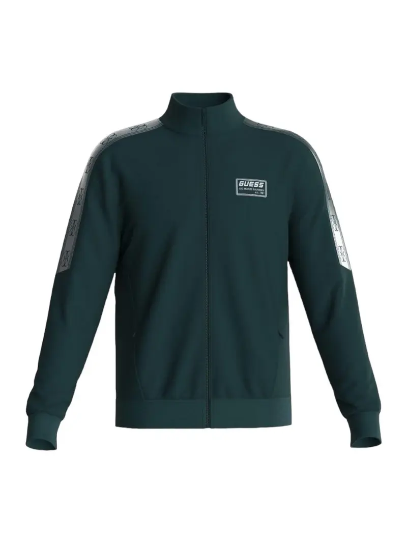 GUESS SPORT Felpa Uomo GASTON FULL ZIP SWEA Z4RQ00 KBO62 G8J3 Verde