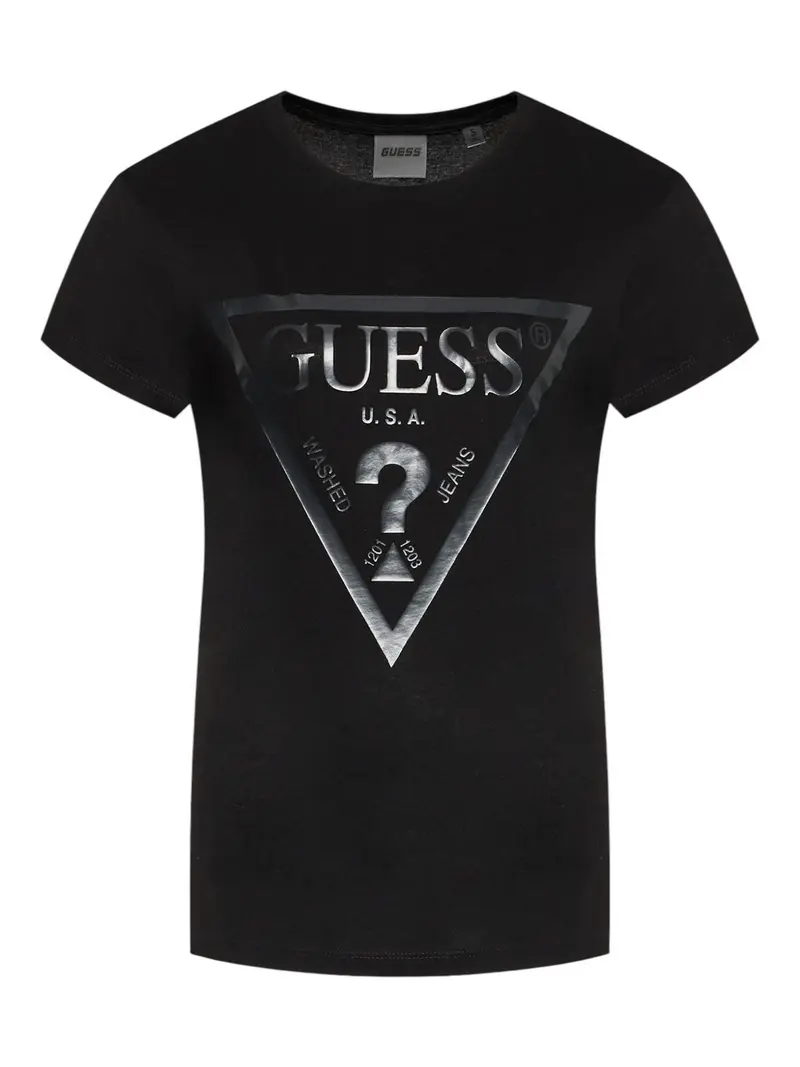 GUESS SPORT T-shirt Donna ADELE SS CN TEE V2YI07 K8HM0 JBLK Jet Black A996