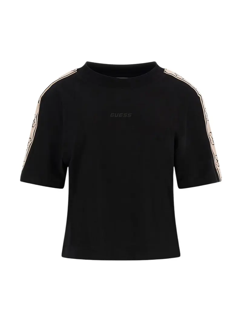 GUESS SPORT T-shirt Donna BRITNEY CROP TEE V3RI08 I3Z14 JBLK Jet Black A996