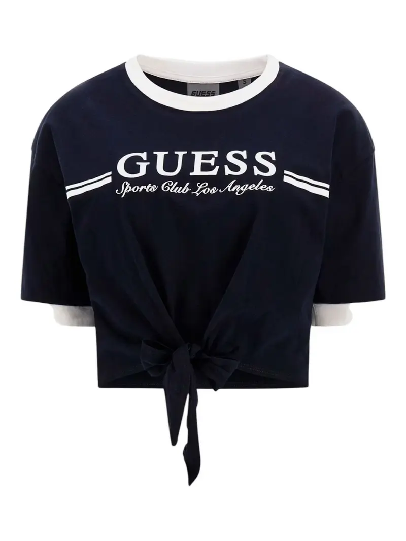 GUESS SPORT T-shirt Donna KNOT T-SHIRT V5GI05 I3Z14 A71W Blu