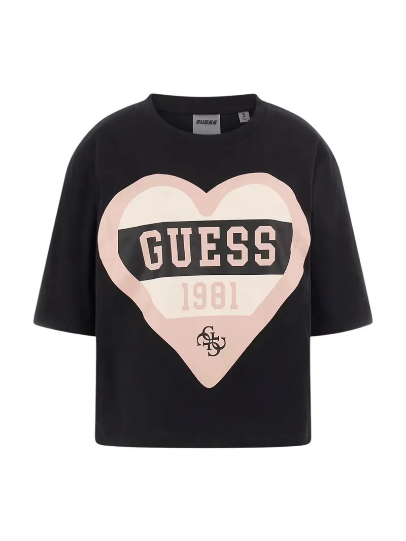 GUESS SPORT T-shirt Donna MONICA BOXY T-SHIRT V5RI01 I3Z14 JBLK Nero