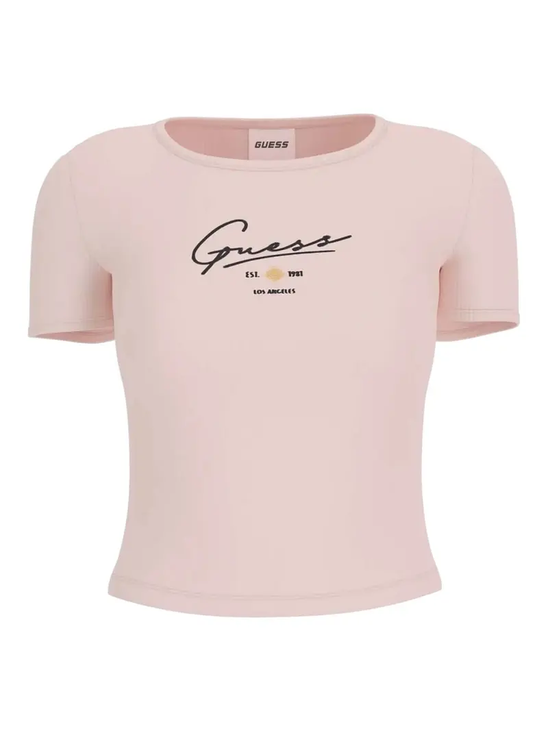 GUESS SPORT T-shirt Donna SUZANNE RIB ACTIVE T V5RP00 KBCO2 G6F4 Rosa