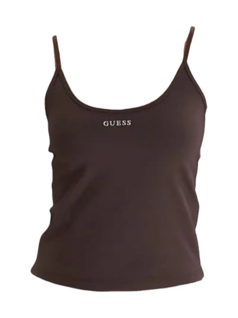GUESS SPORT Top Donna MARGOT ACTIVE TOP V6RP14 KD952 A10K COFFEE ROAST