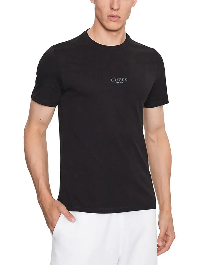 Guess T-Shirt Aidy Cn Ss Tee Uomo Nero