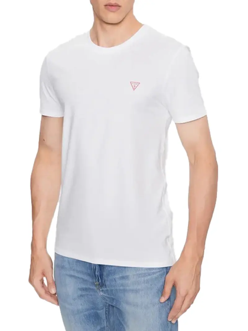 Guess T-Shirt Cn Ss Core Tee Str Uomo Bianco