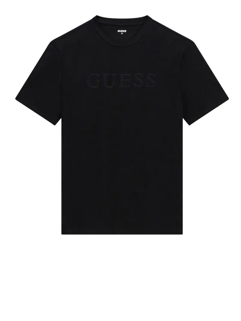 Guess T-Shirt Con Logo Ricamato - Nero