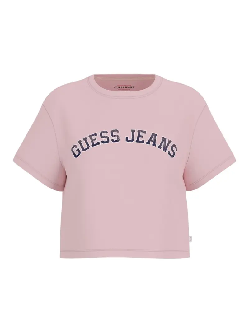 GUESS T-shirt Donna GJ SS CN BOXY COLLEGIATE TEE W5RI41 K8HM0 A61U Rosa