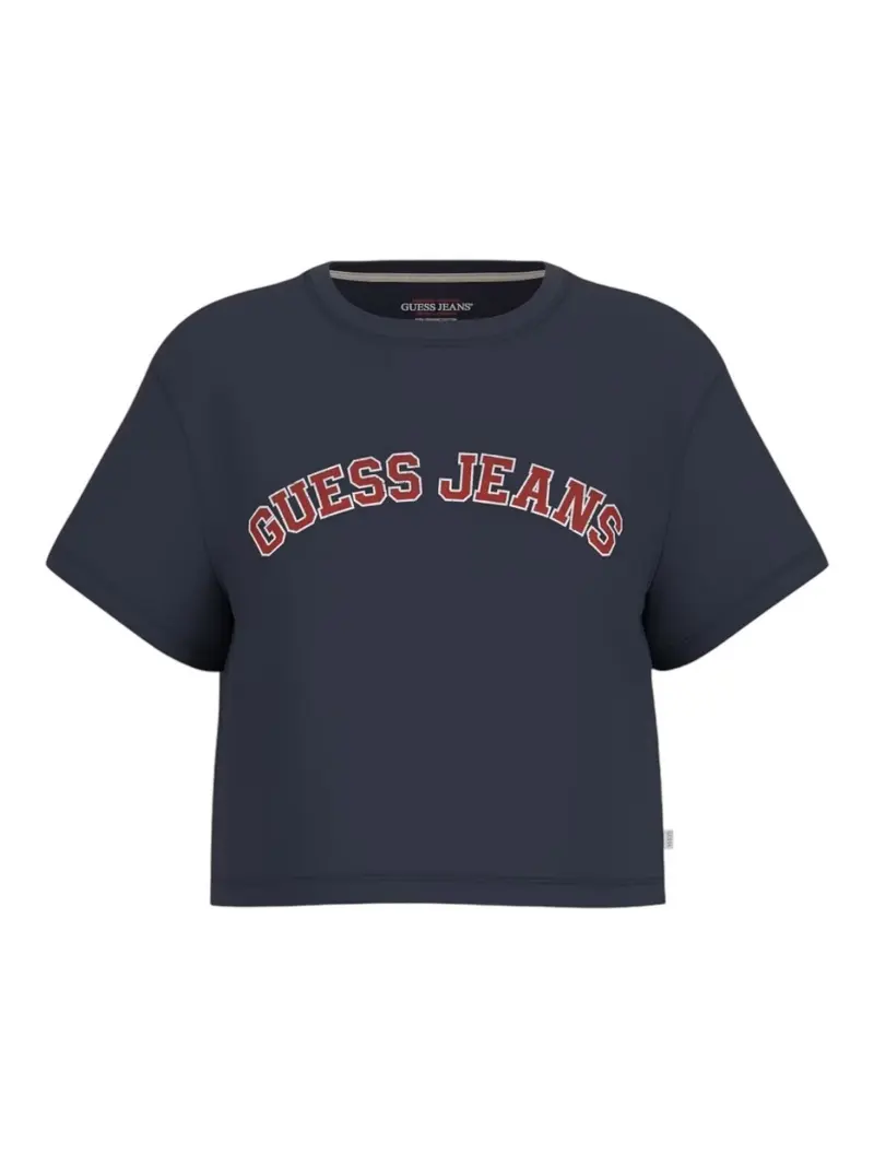 GUESS T-shirt Donna GJ SS CN BOXY COLLEGIATE TEE W5RI41 K8HM0 A71W Blu