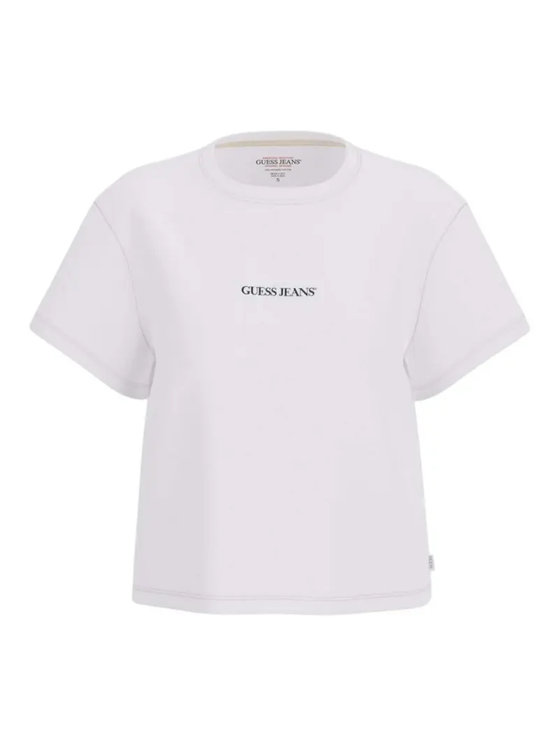 GUESS T-shirt Donna GJ SS CN BOXY EMBRO LOGO TEE W5RI42 K8HM0 G011 Bianco