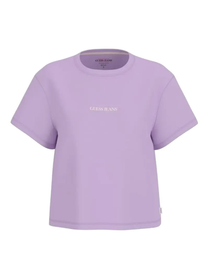 GUESS T-shirt Donna GJ SS CN BOXY EMBRO LOGO TEE W5RI42 K8HM0 G487 Viola