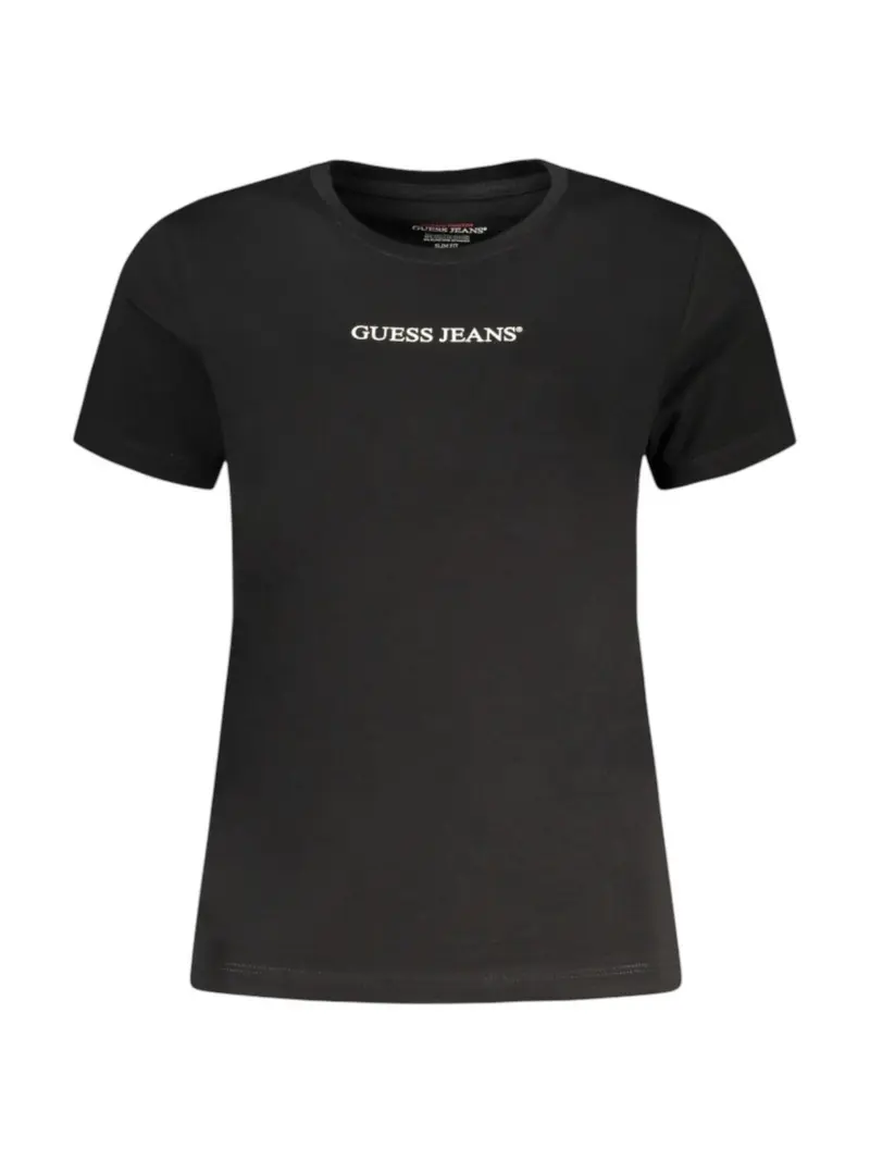 GUESS T-shirt Donna GJ SS CN BOXY EMBRO LOGO TEE W5RI42 K8HM0 JBLK Jet Black A996