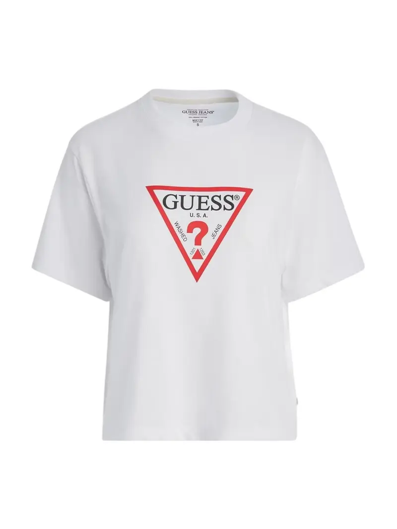 GUESS T-shirt Donna GJ SS CN BOXY ICONIC TEE W4YI73 K8HM0 G011 Bianco