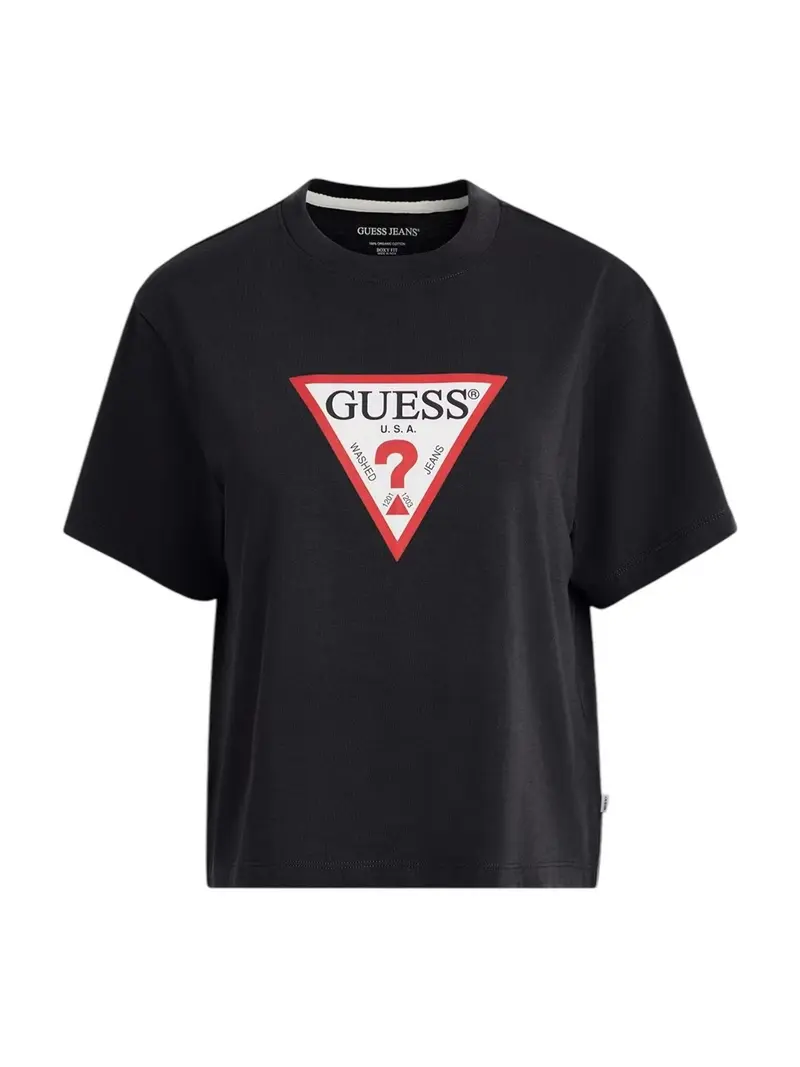GUESS T-shirt Donna GJ SS CN BOXY ICONIC TEE W4YI73 K8HM0 JBLK Nero