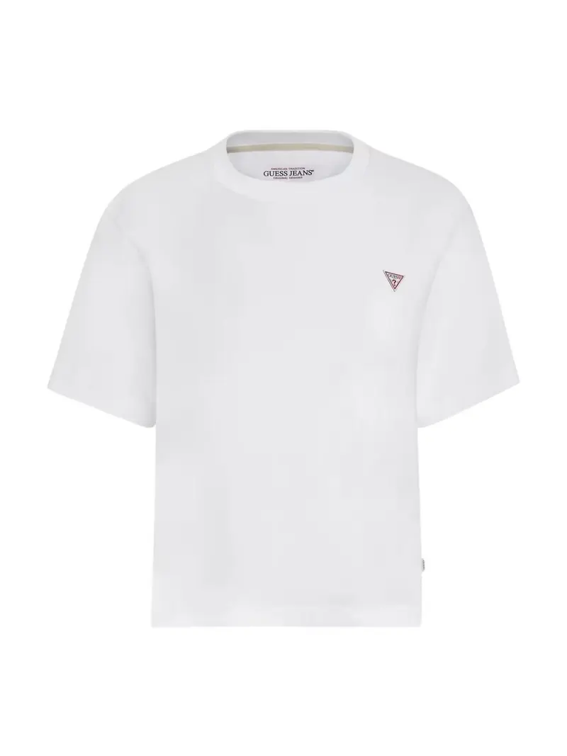 GUESS T-shirt Donna GJ SS CN BOXY MINI TRIANG TEE W4YI05 K8HM0 G011 PURE WHITE